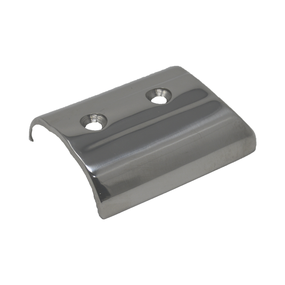 TACO Marine Medium SuproFlex Rub Rail End Cap, For V11-9990, 316L Stainless Steel, Mirror Polish — Quality Boat Parts