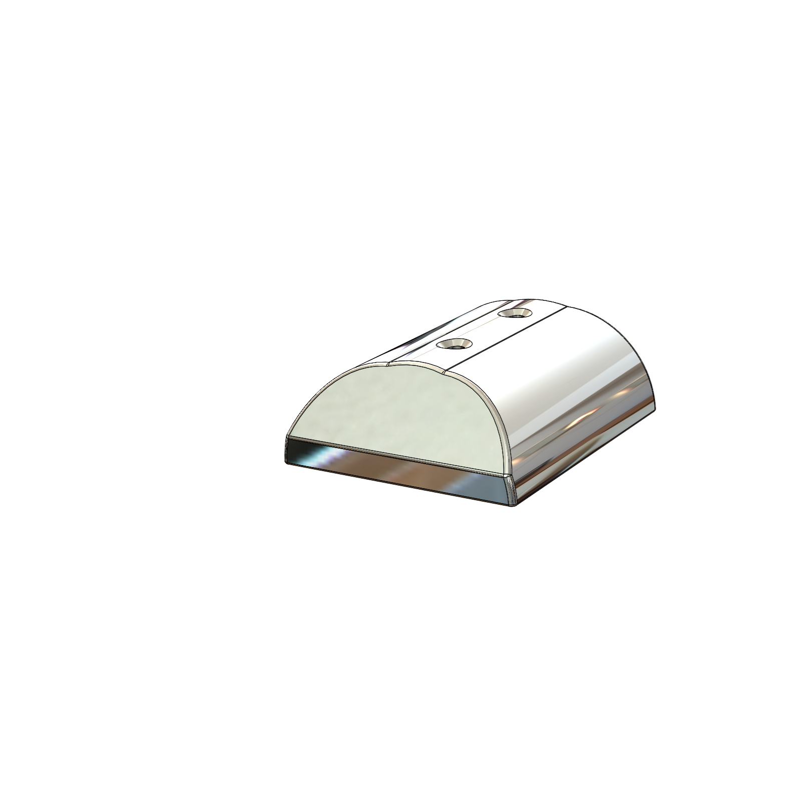 TACO Marine Medium SuproFlex Rub Rail End Cap, For V11-9990, 316L Stainless Steel, Mirror Polish — Quality Boat Parts