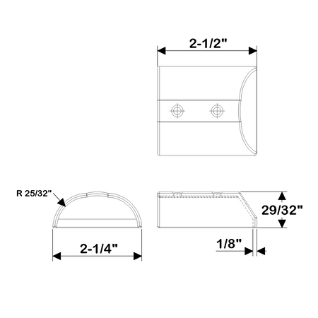 TACO Marine Medium SuproFlex Rub Rail End Cap, For V11-9990, 316L Stainless Steel, Mirror Polish — Quality Boat Parts