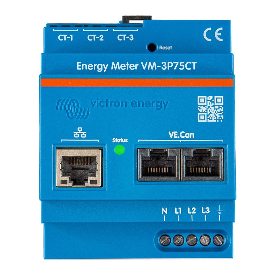 Victron Energy VM-3P75CT Energy Meter, Single and Three-Phase, 75A CTs, VE.Can, Ethernet — Quality Boat Parts