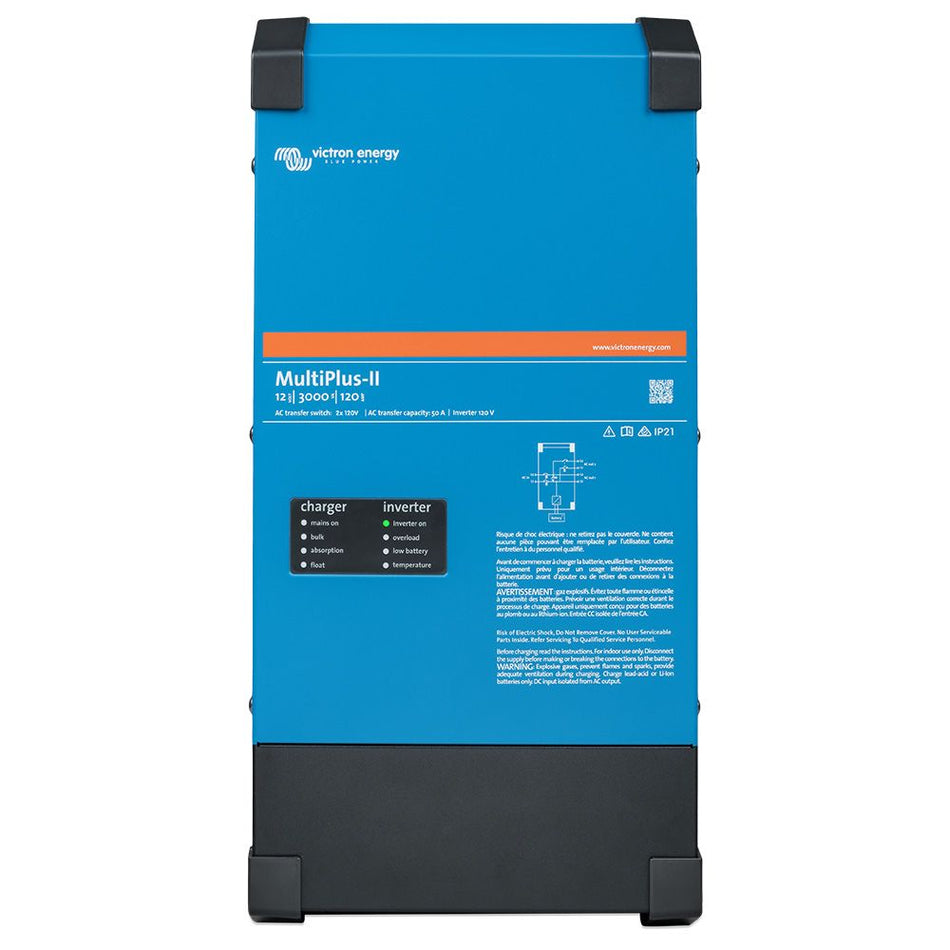 Victron Energy MultiPlus-II Inverter/Charger, 12V, 3000VA, 120A Charger, 120V AC, 50A Transfer Switch — Quality Boat Parts