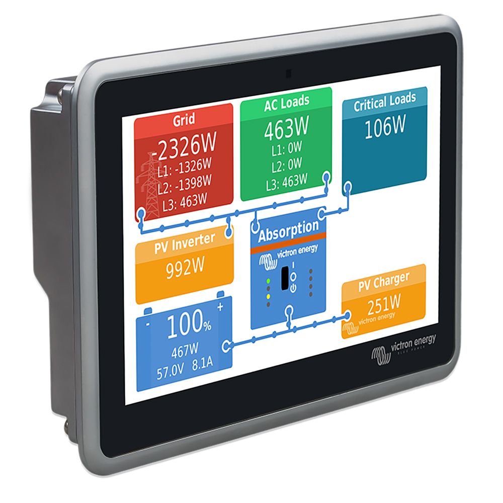 Victron Energy Ekrano GX Monitoring and Control Display, 7 in Touchscreen, Flush Mount — Quality Boat Parts