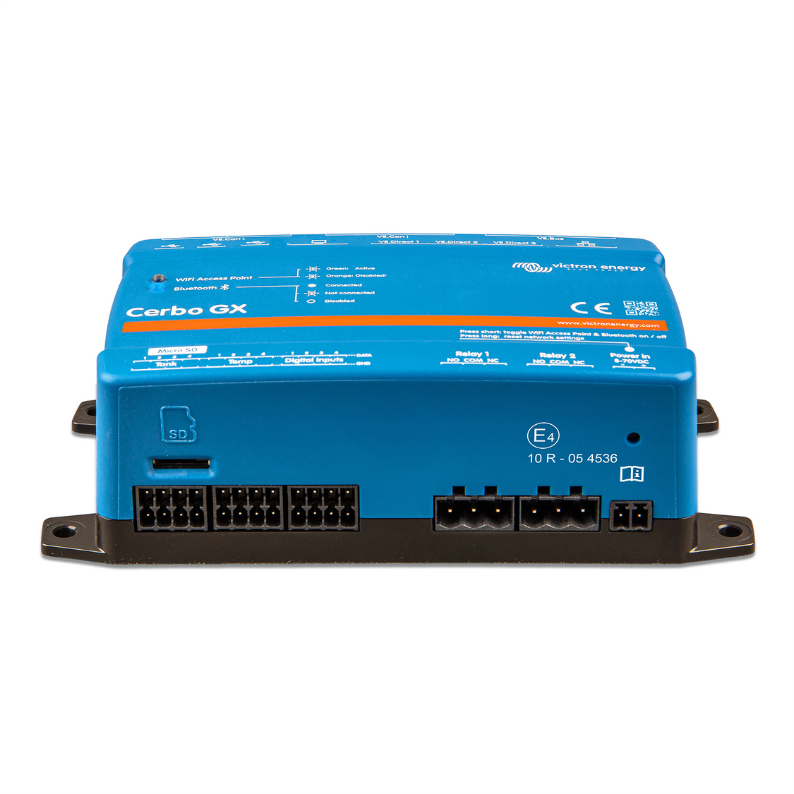 Victron Energy Cerbo GX MK2 Communications Center, 8-70V DC, Dual VE.Can Ports, 3 USB Ports, Bluetooth — Quality Boat Parts