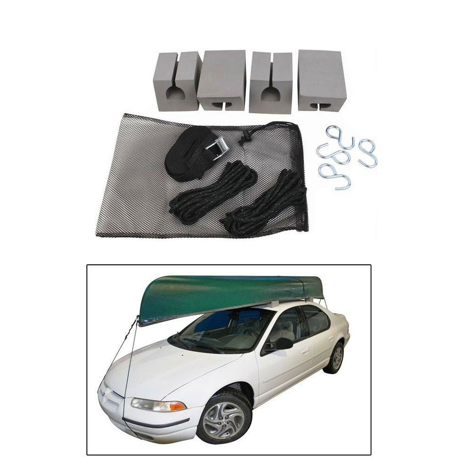 Attwood Marine Car-Top Carrier Kit, Foam Blocks, Poly Web Straps, 20 ft Rope, S-Hooks — Quality Boat Parts