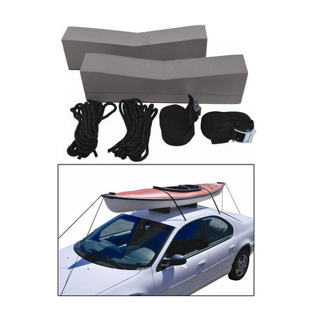 Attwood Marine Car-Top Carrier Kit, Foam Blocks, Poly Web Straps, 20 ft Rope, S-Hooks — Quality Boat Parts