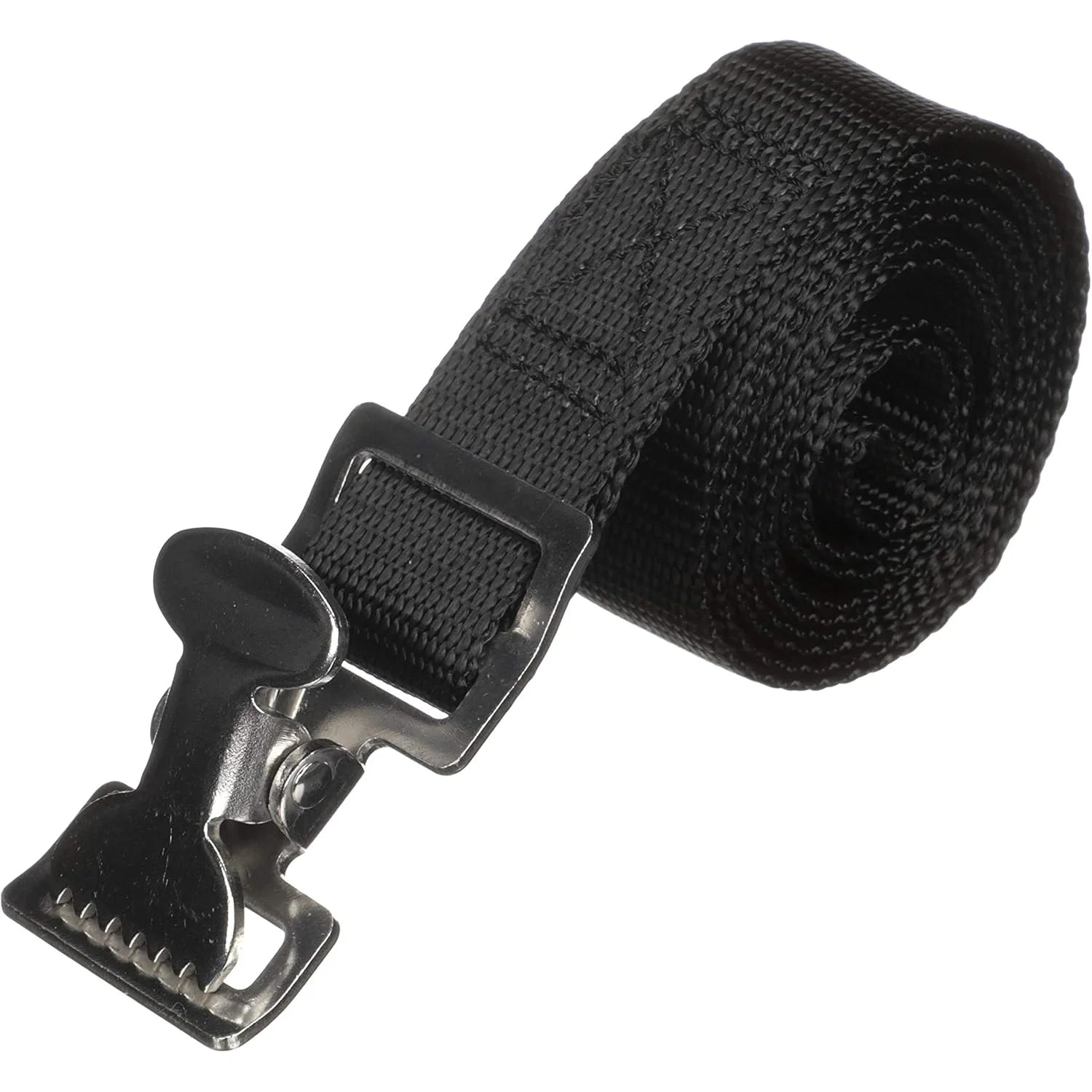 Attwood Marine Fuel Tank Strap Set, 1 in White Nylon Strap, Quick-Release Buckle, Footman Loops — Quality Boat Parts