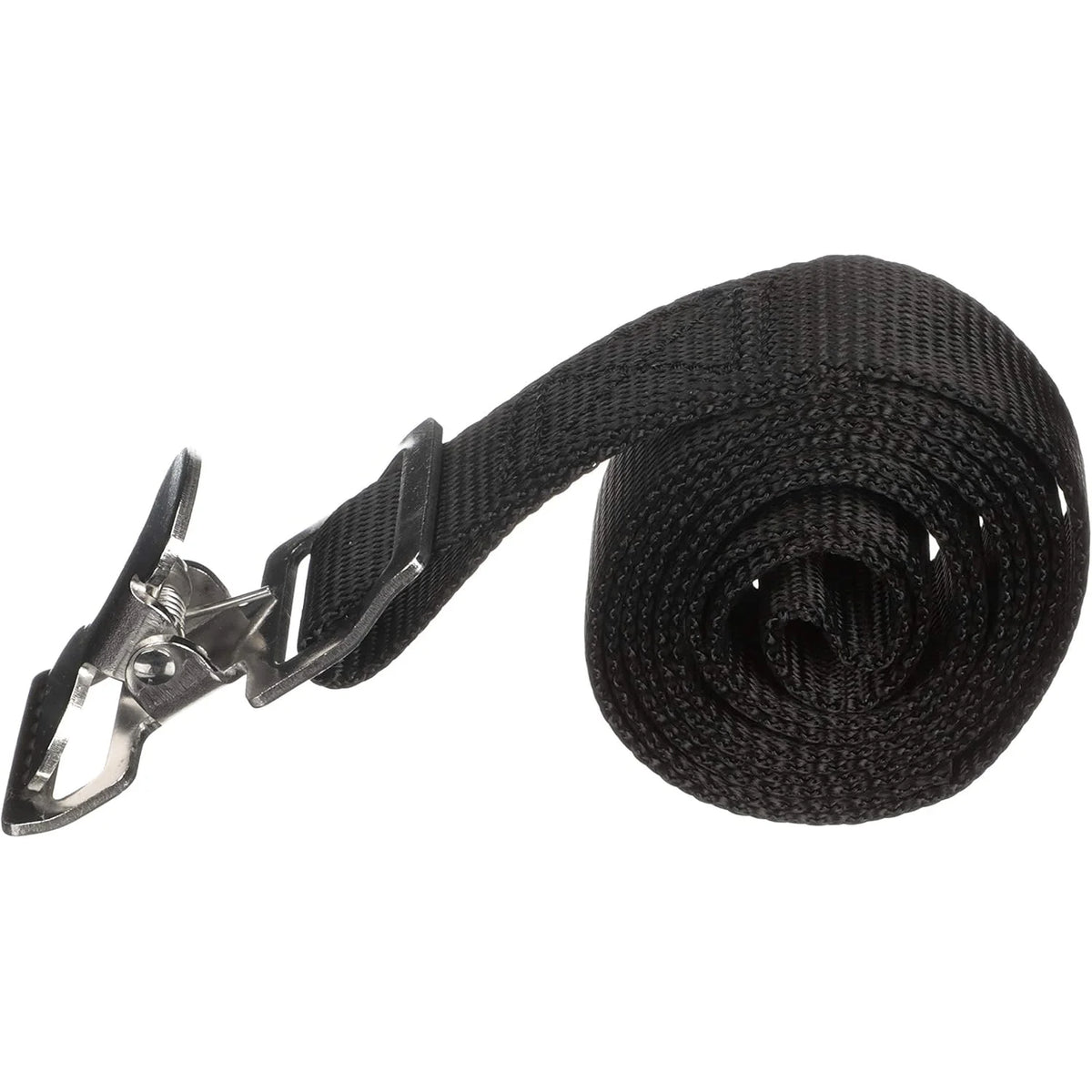 Attwood Marine Fuel Tank Strap Set, 1 in White Nylon Strap, Quick-Release Buckle, Footman Loops — Quality Boat Parts
