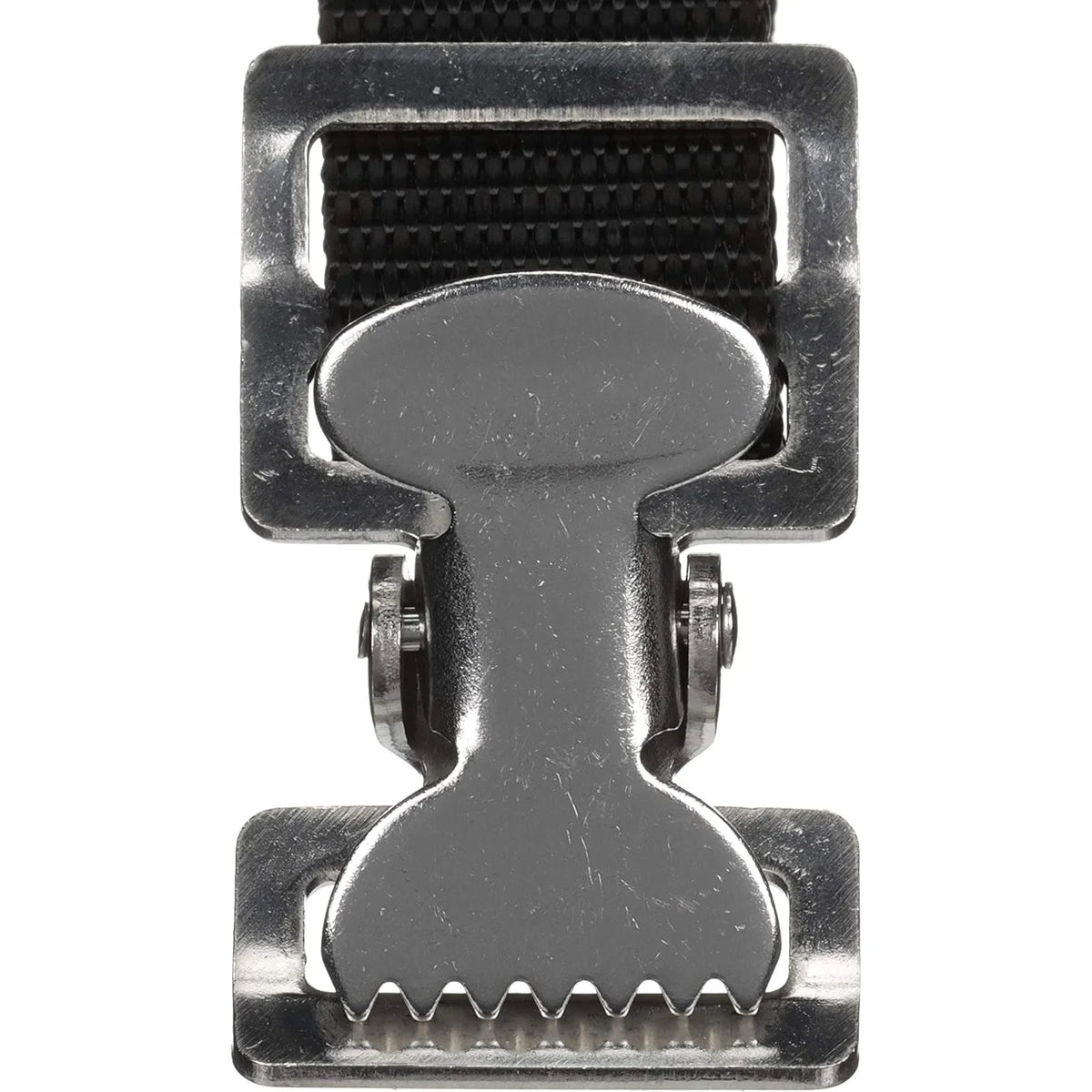 Attwood Marine Fuel Tank Strap Set, 1 in White Nylon Strap, Quick-Release Buckle, Footman Loops — Quality Boat Parts