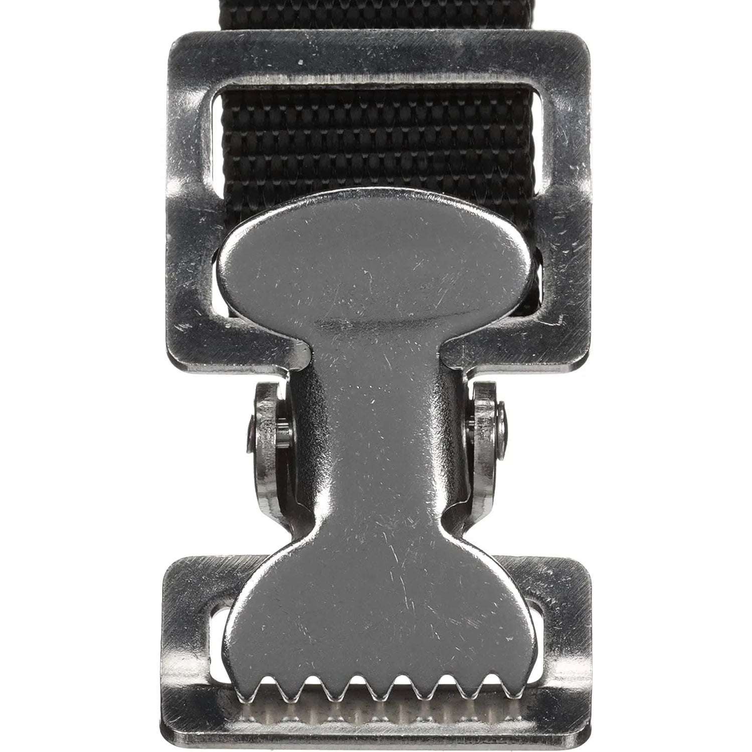 Attwood Marine Fuel Tank Strap Set, 1 in White Nylon Strap, Quick-Release Buckle, Footman Loops — Quality Boat Parts