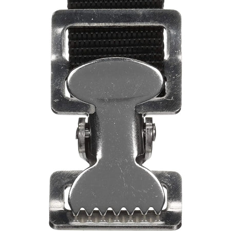 Attwood Marine Fuel Tank Strap Set, 1 in White Nylon Strap, Quick-Release Buckle, Footman Loops — Quality Boat Parts