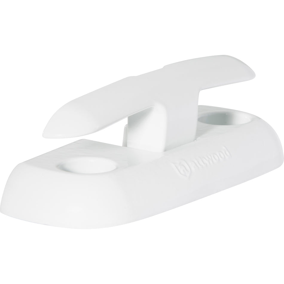 Attwood Marine Fold-Down Dock Cleat, Aluminum, White Finish — Quality Boat Parts