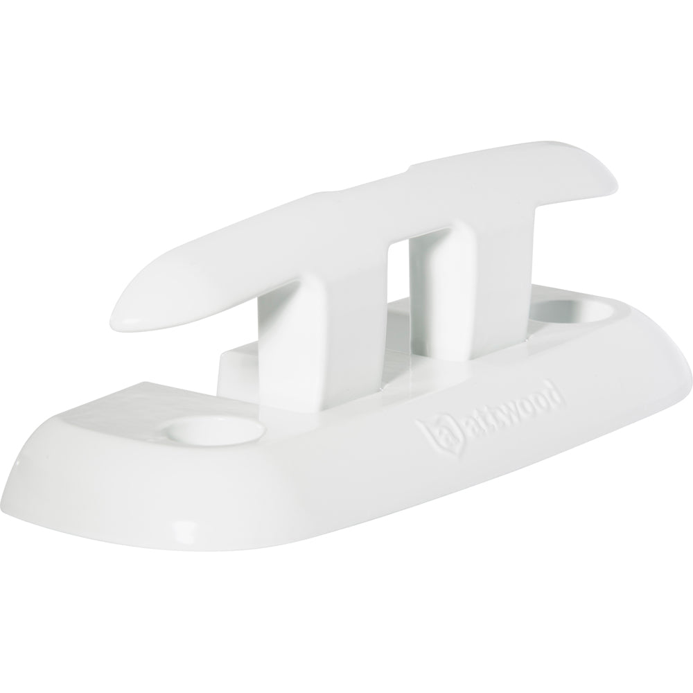 Attwood Marine Fold-Down Dock Cleat, Aluminum, White Finish — Quality Boat Parts