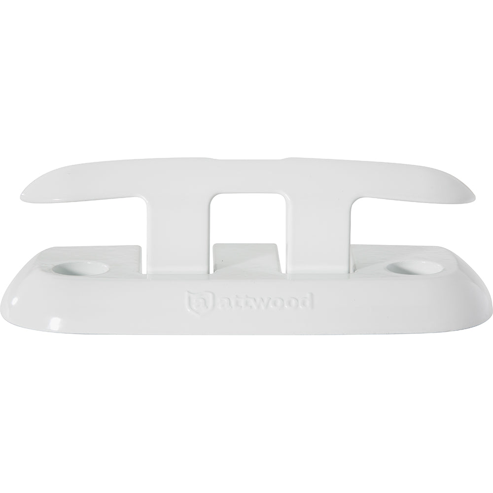 Attwood Marine Fold-Down Dock Cleat, Aluminum, White Finish — Quality Boat Parts