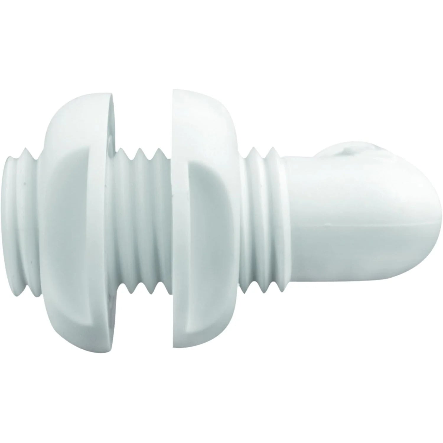 Attwood Marine 90 Degree Thru-Hull Connector, White Polypropylene, Above-Waterline — Quality Boat Parts