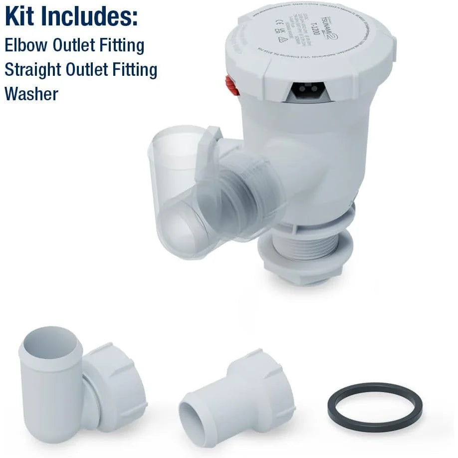 Attwood Marine Tsunami Mk2 T1200 Aerator Pump, 12V, 1200 GPH — Quality Boat Parts