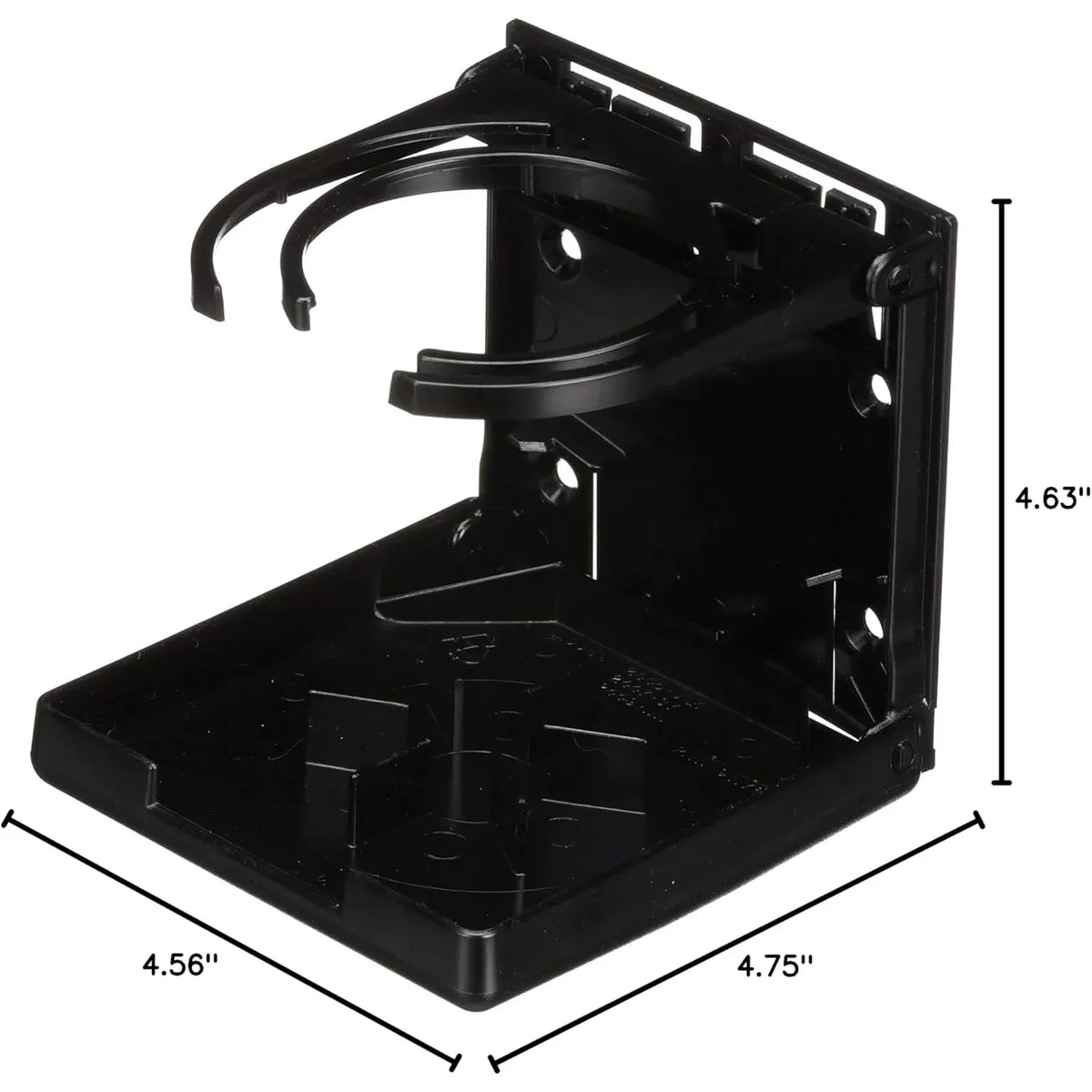 Attwood Marine Fold-Up Drink Holder, Dual Ring, Polycarbonate, 7/8 in Closed Depth — Quality Boat Parts