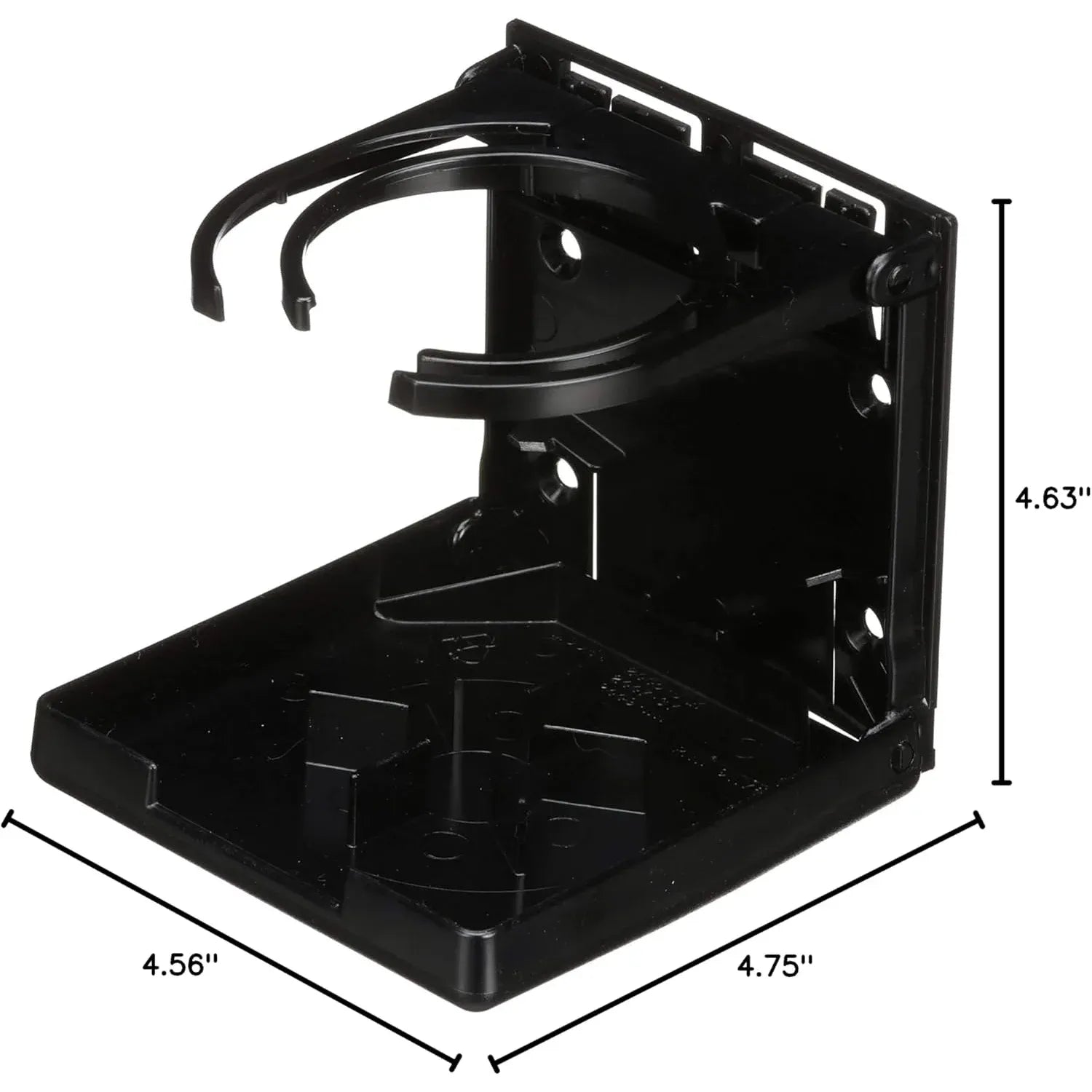 Attwood Marine Fold-Up Drink Holder, Dual Ring, Polycarbonate, 7/8 in Closed Depth — Quality Boat Parts