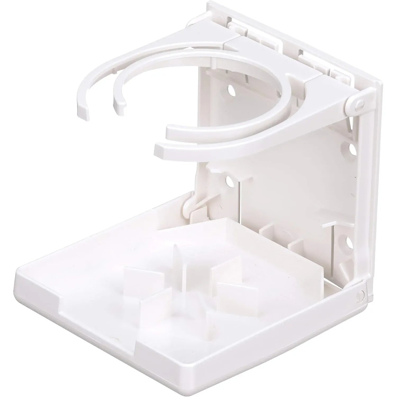 Attwood Marine Fold-Up Drink Holder, Dual Ring, Polycarbonate, 7/8 in Closed Depth — Quality Boat Parts