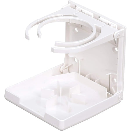 Attwood Marine Fold-Up Drink Holder, Dual Ring, Polycarbonate, 7/8 in Closed Depth — Quality Boat Parts
