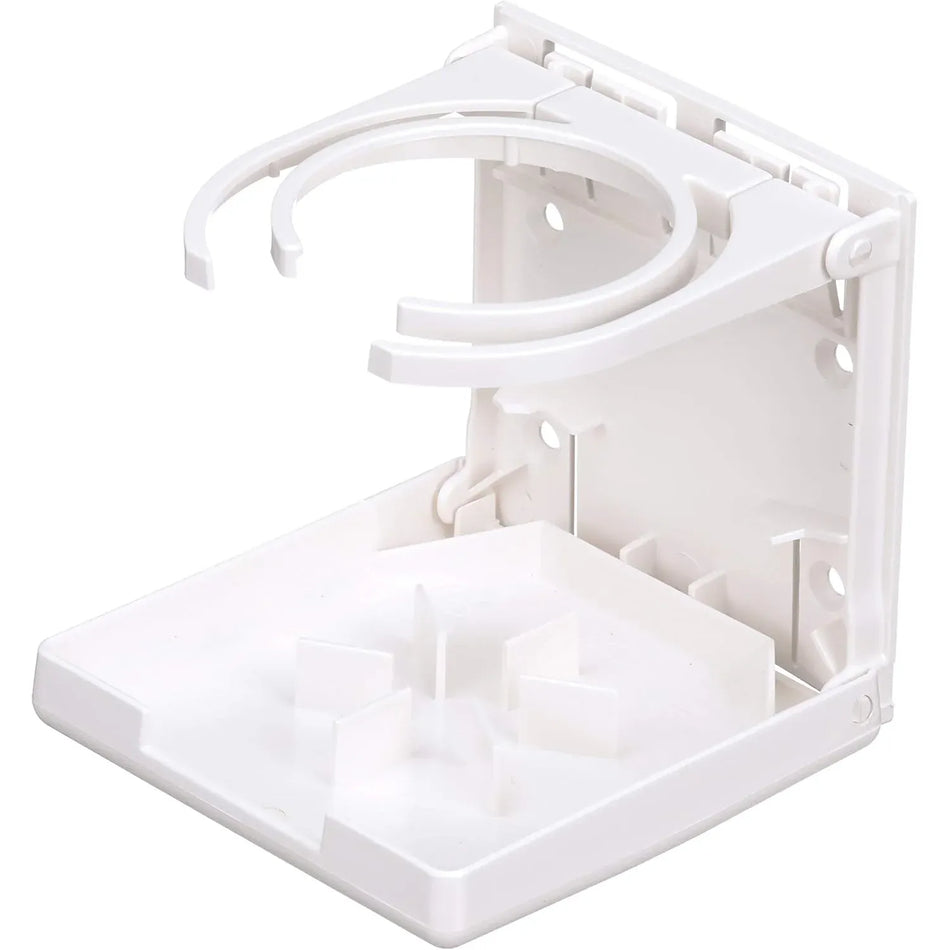 Attwood Marine Fold-Up Drink Holder, Dual Ring, Polycarbonate, 7/8 in Closed Depth — Quality Boat Parts