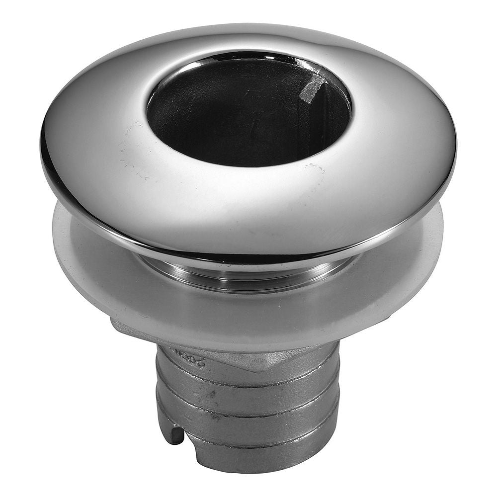 Attwood Marine Short Straight Barbed Thru-Hull Fitting, 316 Stainless Steel — Quality Boat Parts