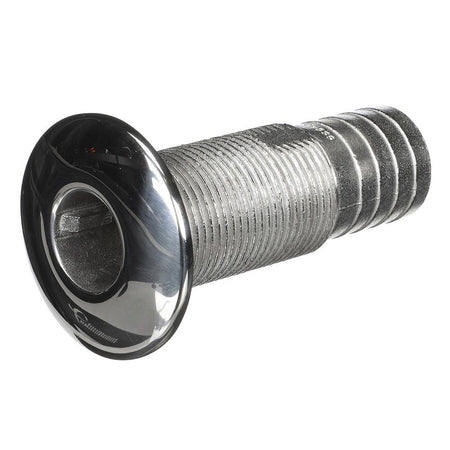 Attwood Marine Standard Straight Barbed Thru-Hull Fitting, 316 Stainless Steel, Above-Water-Line — Quality Boat Parts