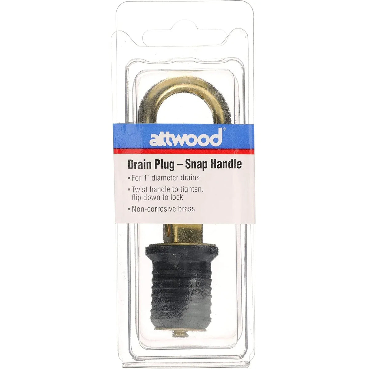 Attwood Marine Snap-Handle Drain Plug, For 1 in Drains — Quality Boat Parts