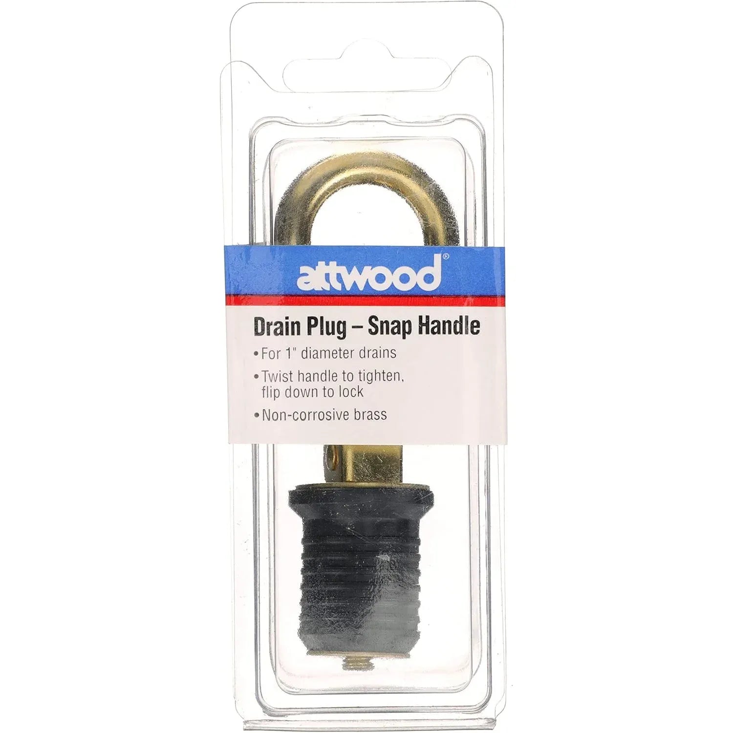 Attwood Marine Snap-Handle Drain Plug, For 1 in Drains — Quality Boat Parts