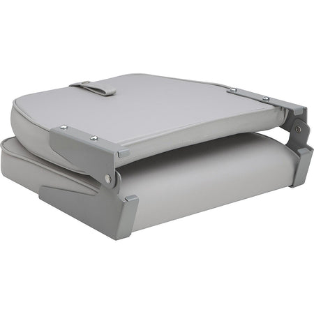 Attwood Marine Swivl-Eze Low Back Padded Flip Seat, 15 x 16 x 16 in, ABYC B, UV and Mildew-Resistant Vinyl — Quality Boat Parts
