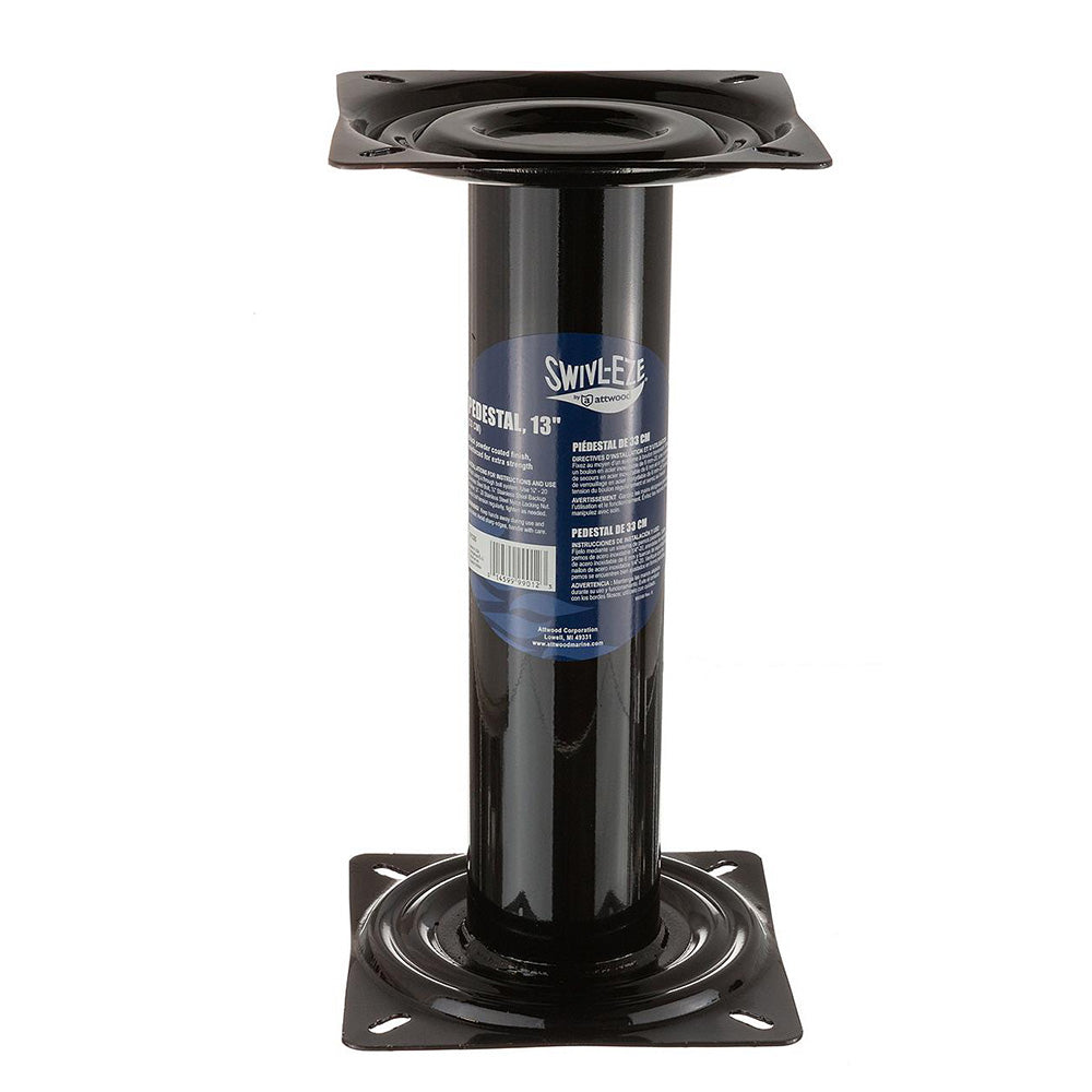 Attwood Marine Swivl-Eze Boat Seat Pedestal, Black Powder-Coated Finish, Reinforced Construction — Quality Boat Parts