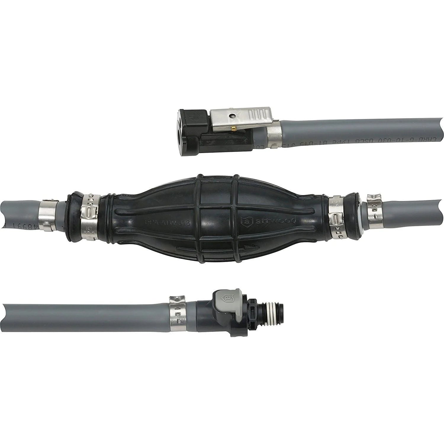 Attwood Marine Mercury Fuel Line Kit, 3/8 in x 6 ft, Universal Sprayless Connector — Quality Boat Parts