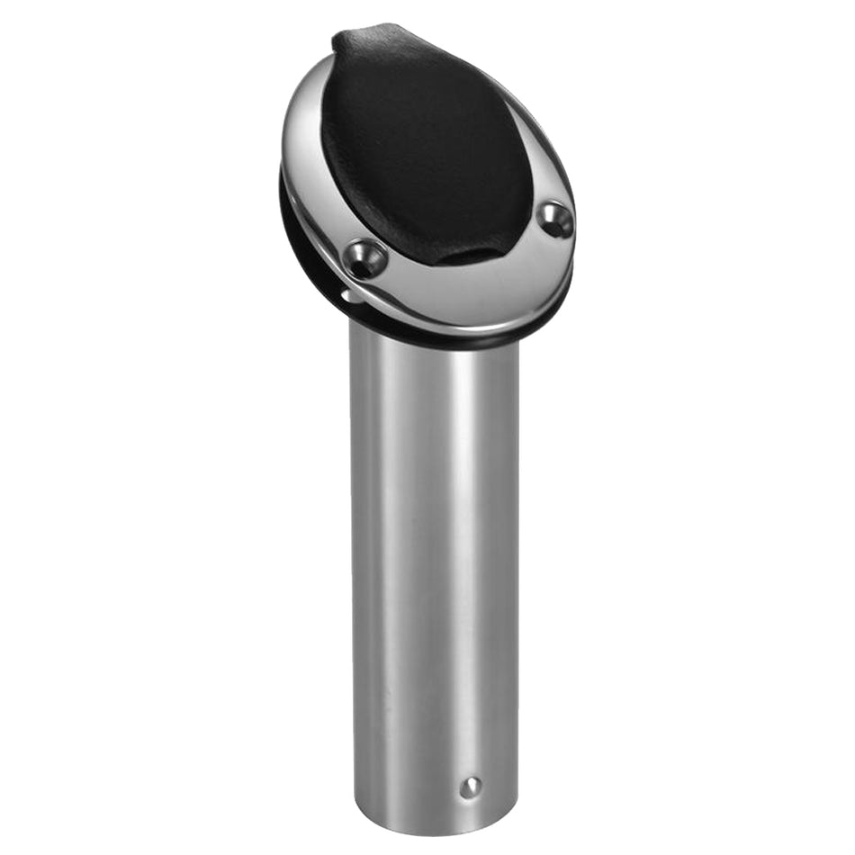 Attwood Marine Standard Series Flush Mount Rod Holder, 2 in Diameter, 7.5 in Length, Polished SS316 — Quality Boat Parts