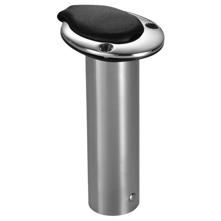 Attwood Marine Standard Series Flush Mount Rod Holder, 2 in Diameter, 7.5 in Length, Polished SS316 — Quality Boat Parts