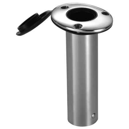 Attwood Marine Standard Series Flush Mount Rod Holder, 2 in Diameter, 7.5 in Length, Polished SS316 — Quality Boat Parts