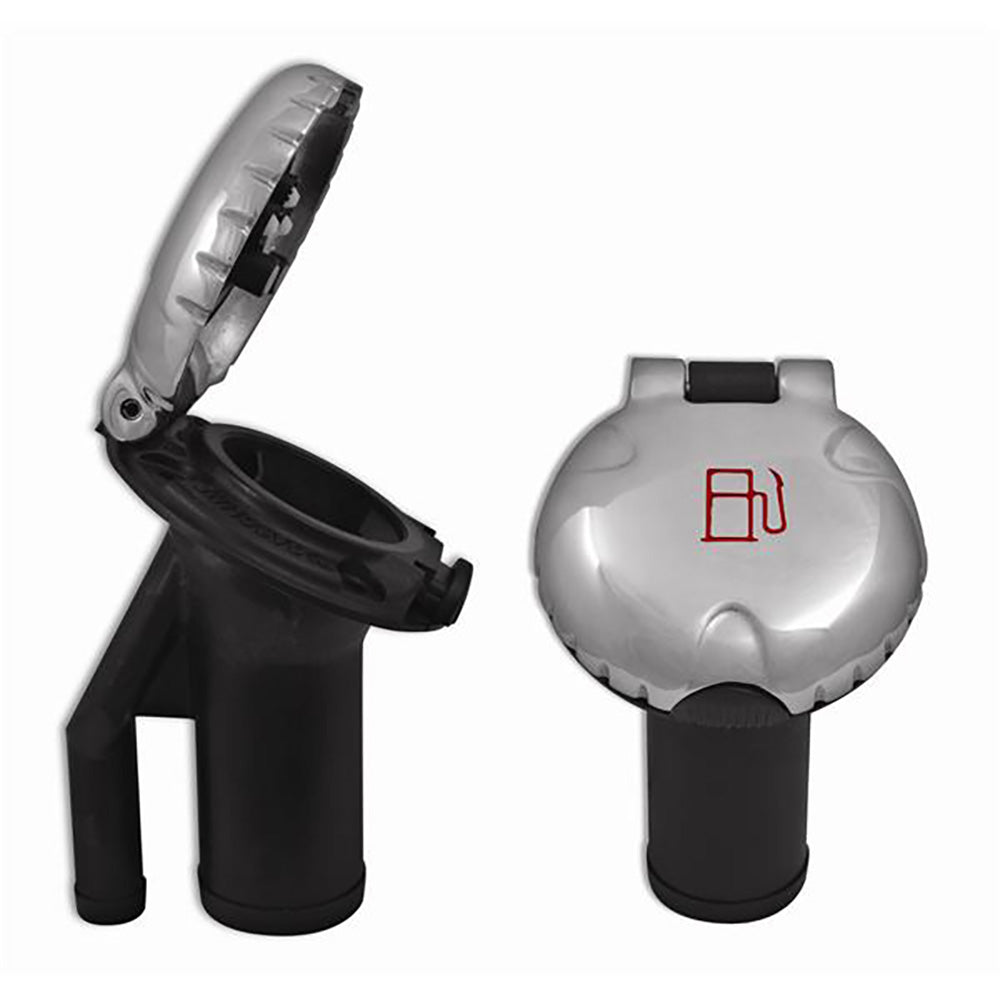 Attwood Marine Deck Fill for Pressure Relief Systems, 1-1/2 in Fill Hose, 5/8 in Vent Hose, 1 psi, 4-18 GPM — Quality Boat Parts