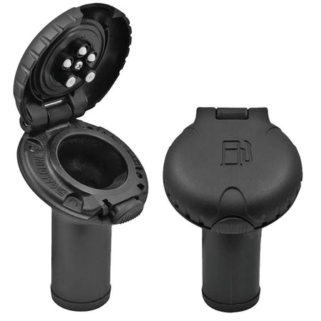 Attwood Marine Deck Fill for Carbon Canister System, 1-1/2 in Hose, EPA/CARB, Dual 1 PSI Relief Valves, 4-18 GPM Auto Shutoff — Quality Boat Parts