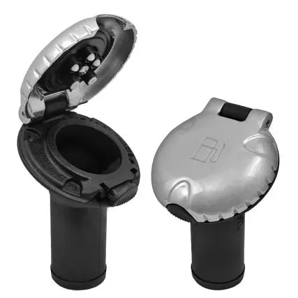 Attwood Marine Deck Fill for Carbon Canister System, 1-1/2 in Hose, EPA/CARB, Dual 1 PSI Relief Valves, 4-18 GPM Auto Shutoff — Quality Boat Parts