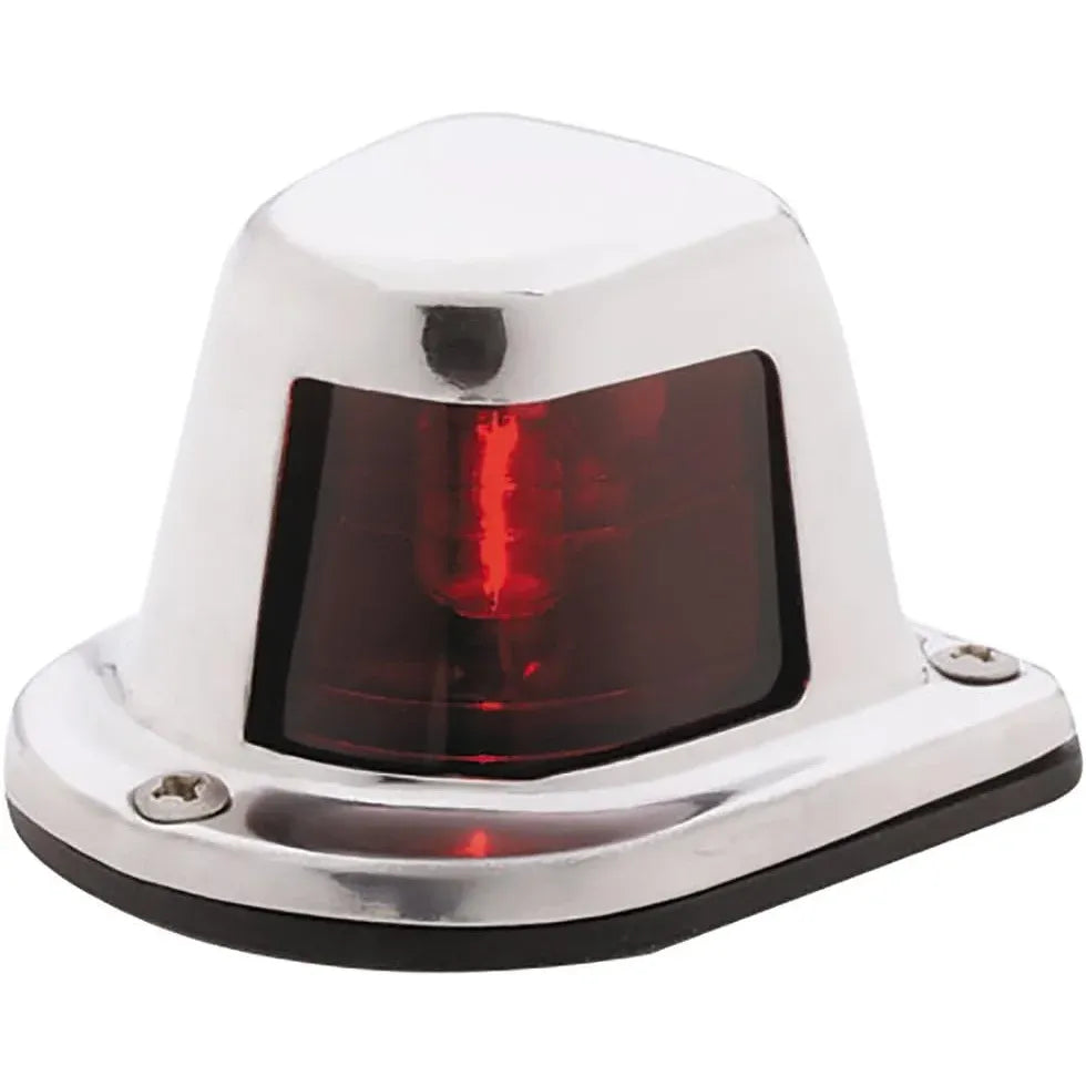 Attwood Marine 66000 Series Deck Mount Sidelight, 12V, 1-Mile, 304 Stainless Steel Housing — Quality Boat Parts