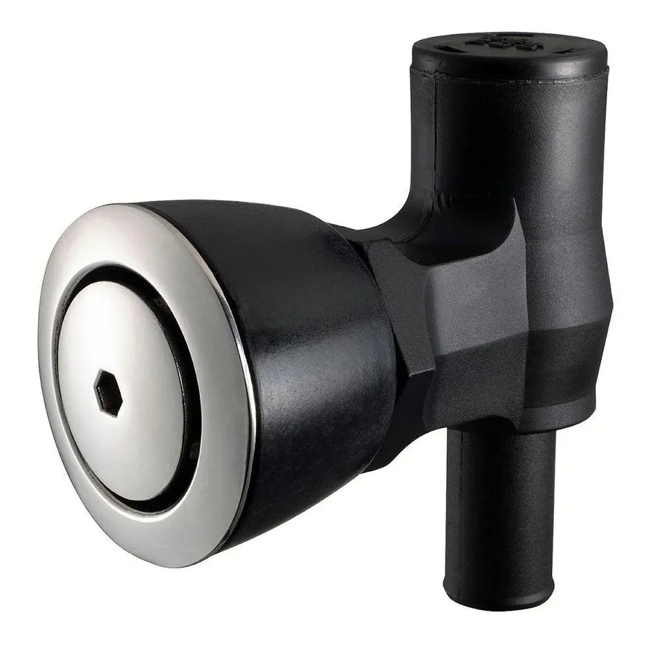 Attwood Marine 90° P-Trap Fuel Tank Vent, Flush Mount, 5/8 in I.D. Hose, 1-3/8 in Install Hole, ABYC Standard — Quality Boat Parts