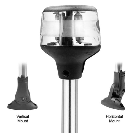 Attwood Marine Fold-Down Incandescent Anchor/Masthead Light, 12V, 3 NM, 360 Degree, Horizontal Mount — Quality Boat Parts