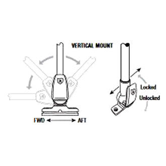 Attwood Marine Fold-Down Incandescent Anchor/Masthead Light, 12V, 3 NM, 360 Degree, Horizontal Mount — Quality Boat Parts