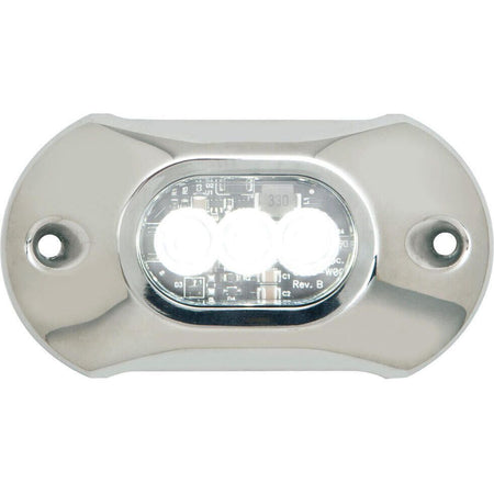 Attwood Marine LightArmor HP Series Underwater LED Light, 4 in, 800 lm, Surface Mount, 3 LED, SS316 Cover — Quality Boat Parts