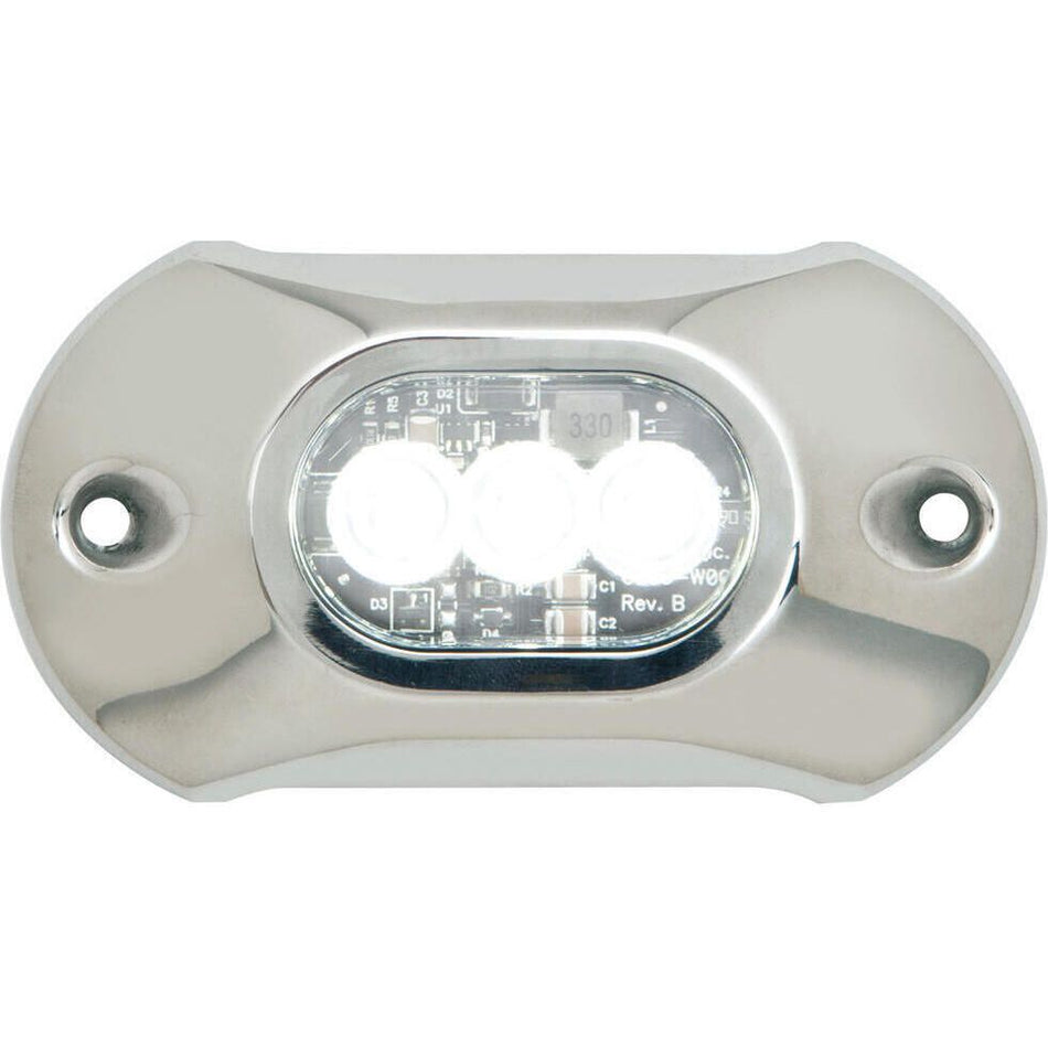 Attwood Marine LightArmor HP Series Underwater LED Light, 4 in, 800 lm, Surface Mount, 3 LED, SS316 Cover — Quality Boat Parts