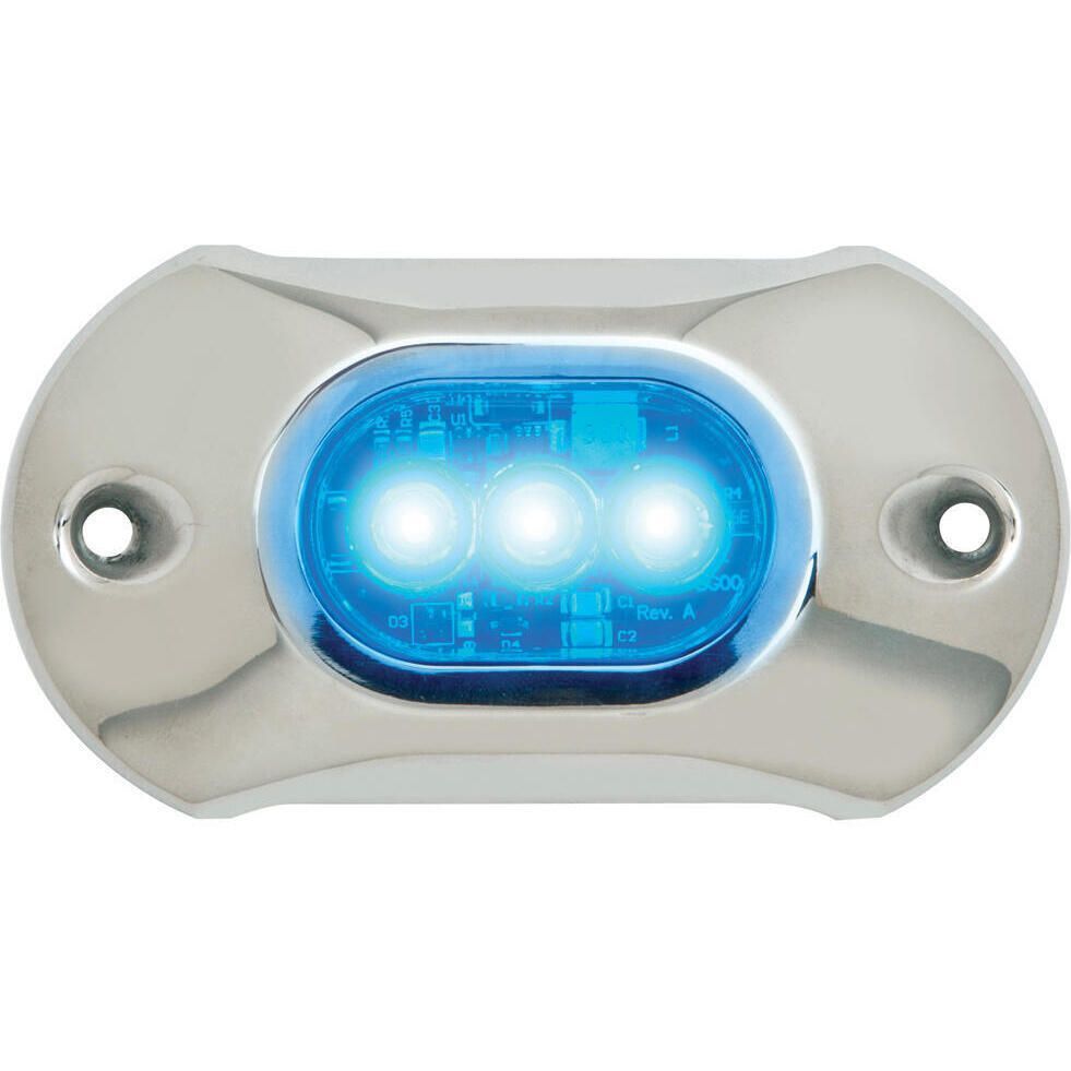 Attwood Marine LightArmor HP Series Underwater LED Light, 4 in, 800 lm, Surface Mount, 3 LED, SS316 Cover — Quality Boat Parts
