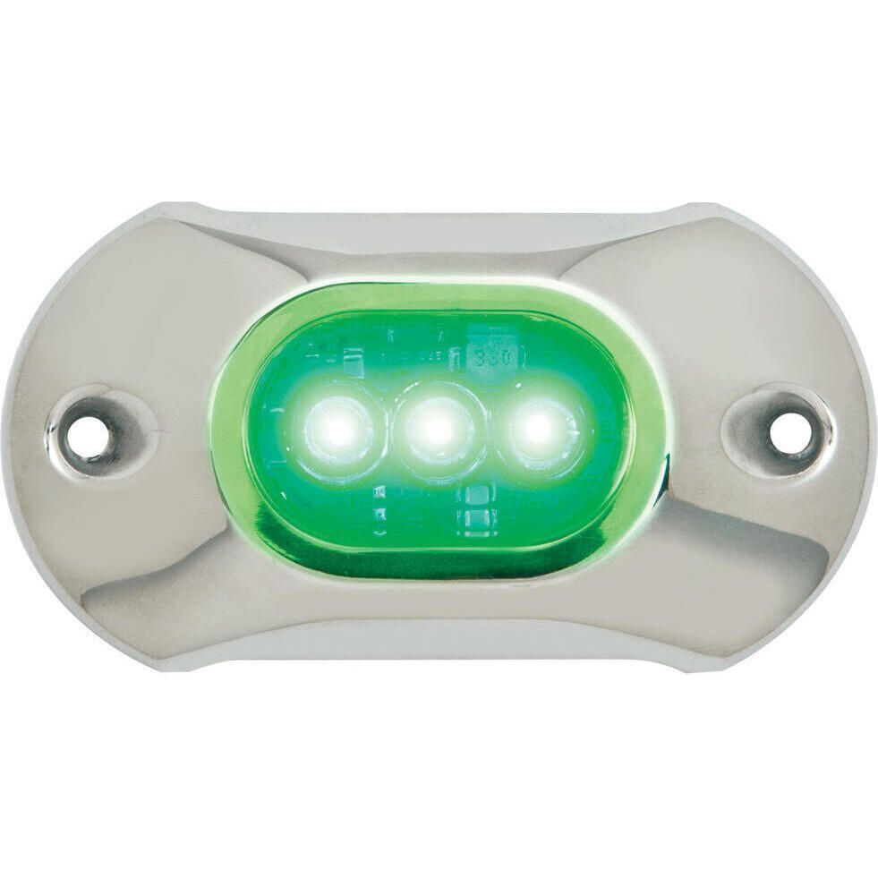 Attwood Marine LightArmor HP Series Underwater LED Light, 4 in, 800 lm, Surface Mount, 3 LED, SS316 Cover — Quality Boat Parts
