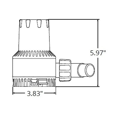 Attwood Marine HD2000 Non-Automatic Bilge Pump, 2000 GPH, 1-1/8 in Outlet, Anti-Airlock Nozzle — Quality Boat Parts