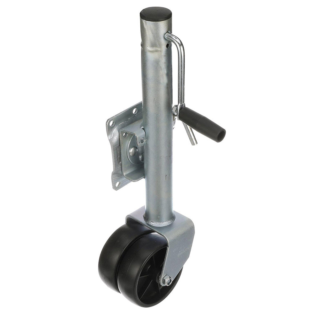 Attwood Marine Fold-Up Trailer Jack, For 3 in x 5 in Tongue, Sidewind Handle, Zinc-Plated Steel — Quality Boat Parts