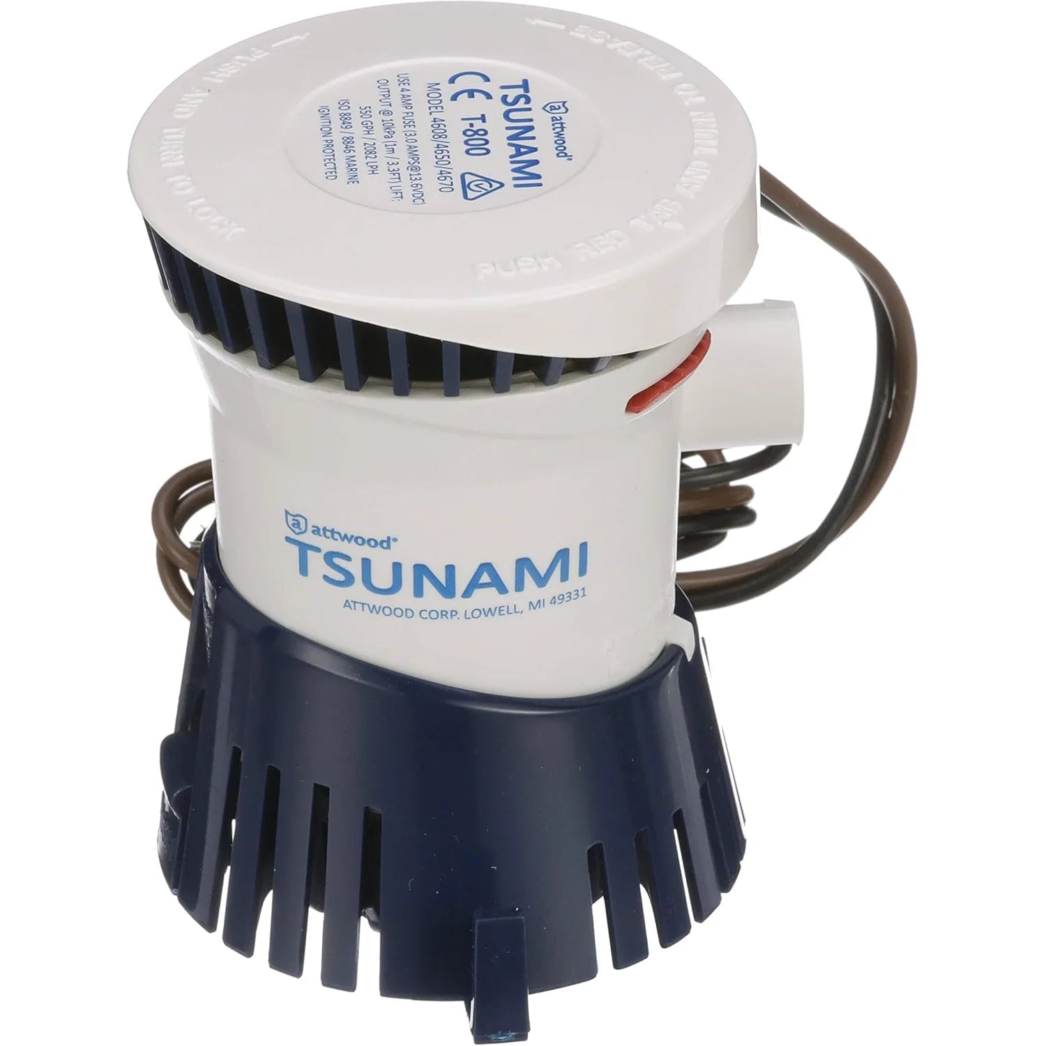 Attwood Marine Tsunami Mk2 Manual Bilge Pump, X-Air Impeller, 90-Degree Rotatable Outlet — Quality Boat Parts