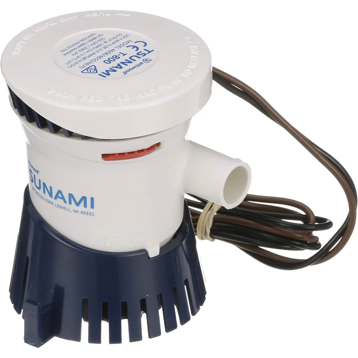 Attwood Marine Tsunami Mk2 Manual Bilge Pump, X-Air Impeller, 90-Degree Rotatable Outlet — Quality Boat Parts