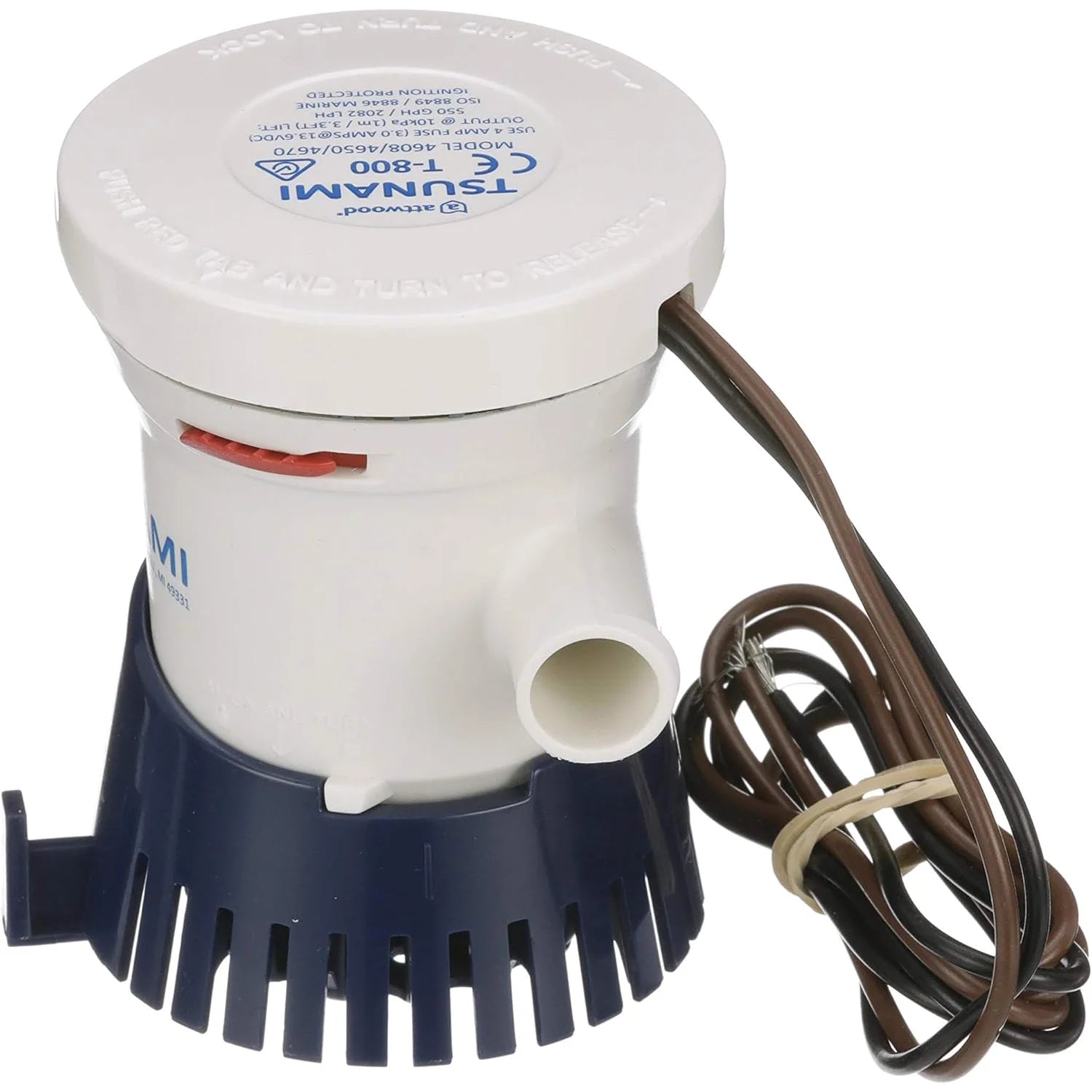 Attwood Marine Tsunami Mk2 Manual Bilge Pump, X-Air Impeller, 90-Degree Rotatable Outlet — Quality Boat Parts